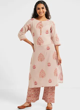 Printed Kurta and bottom