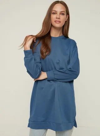 Round Neck Oversized Sweatshirt