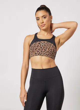 Dri-FIT Swoosh Half-Support Non-Padded Printed Sports Bra
