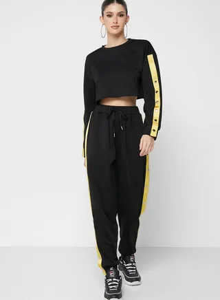Contrast Side Panel Jogger Set