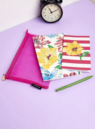 Jotter Pouch, Dragonflies And Tulips