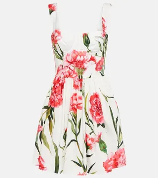 Floral cotton minidress