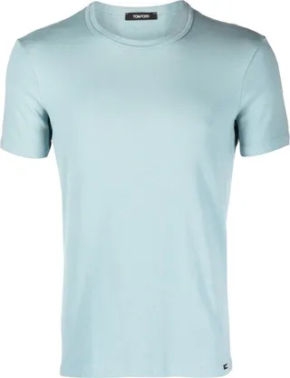 solid-color crew-neck T-shirt