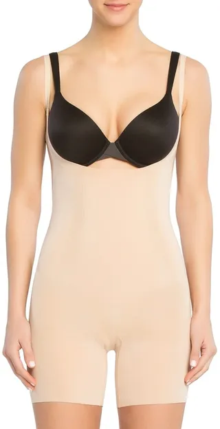 OnCore Open-Bust Mid-Thigh Bodysuit Shaper