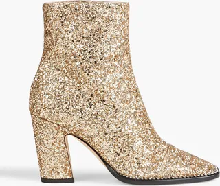 Mavin 85 embellished glittered woven ankle boots