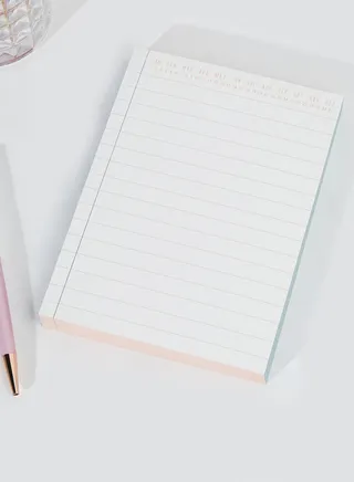 Colorblock Notepad - Green & Peach