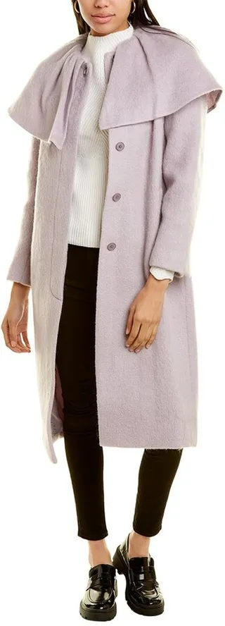 Rebecca Taylor Caplet Collar Wool & Mohair-Blend Coat