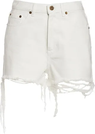 Journey raw hem denim shorts