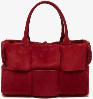 The Arco Suede And Shearling Tote Bag