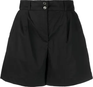 Pleat-Detail High-Waisted Shorts