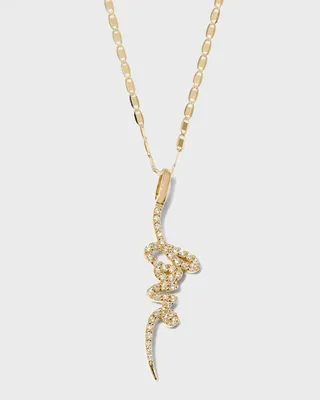 Mini Flawless Love Script Diamond Necklace
