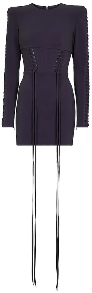 Brody stretch-crepe corset minidress