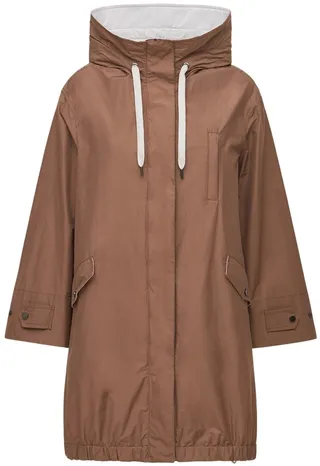 Water-resistant taffeta parka