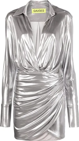 Naha high-shine mini dress