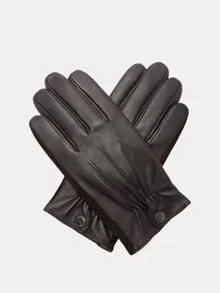 Esher Wool-lined Leather Touchscreen Gloves