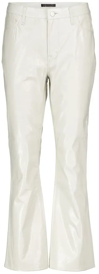 Franky high-rise leather bootcut jeans
