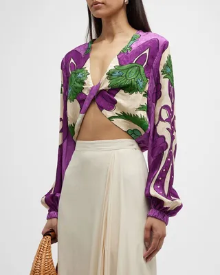 Bemused Printed Crop Top