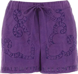 Valentino Guipure Drawstring Shorts