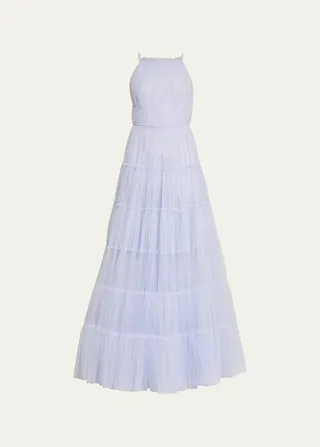 Open-Back Tiered Gown
