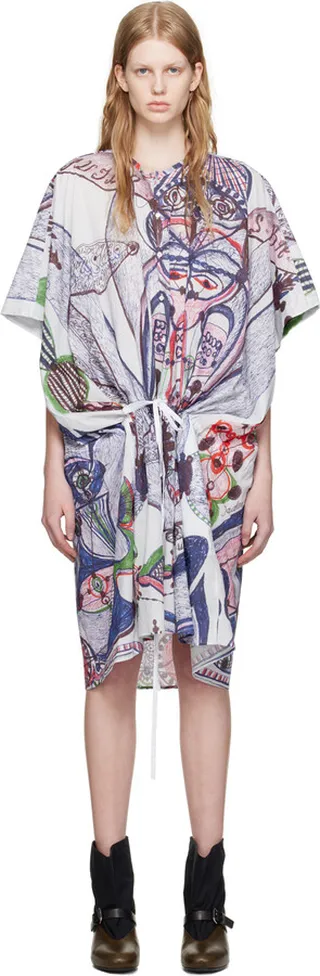 LEMAIRE Multicolor Sleeveless Midi Dress