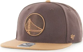 Men's '47 Brown Golden State Warriors No Shot Two-Tone Captain Snapback Hat
