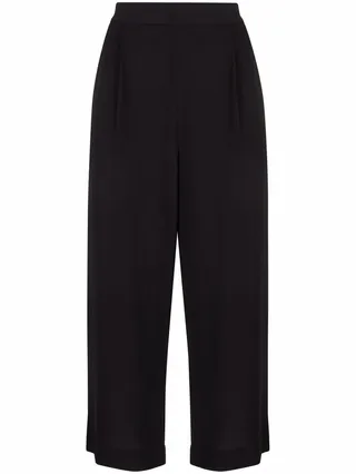 Cropped Wide-Leg Trousers