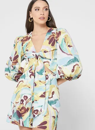 V-Neck Printed Top
