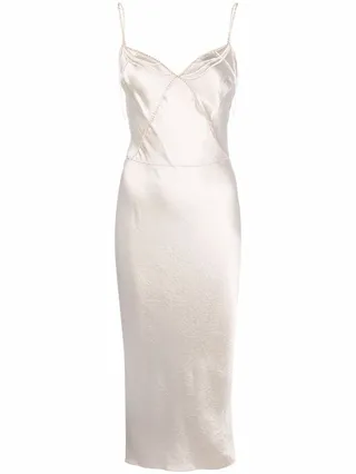 Draped Beads Slip Dress