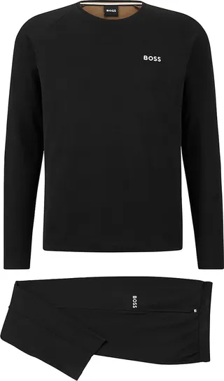 Regular-fit pajamas in jersey fabric with contrast logos