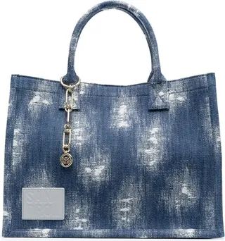 Distressed Denim Tote Bag