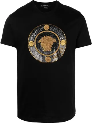 round-neck cotton T-shirt