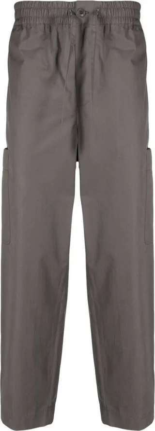 Logo-Patch Straight-Leg Trousers