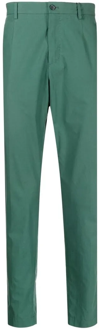 Slim-Cut Cotton Trousers