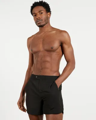 Plain Core Swimshort in Black