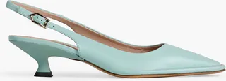 Leather slingback pumps