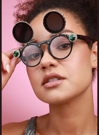 Trendy Designer Stone Western Wear Sunglass For Women