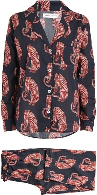 Desmond & Dempsey Sansindo Tiger Pyjama Set