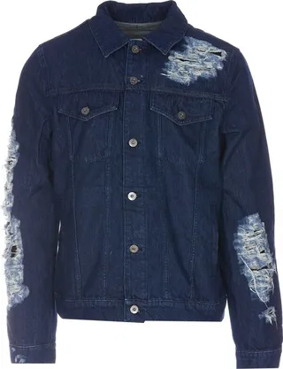 JW Anderson Distressed Button-Up Denim Jacket