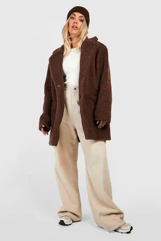 Plus Teddy Fur Coat