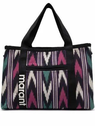 Patterned Jacquard Shoulder Bag
