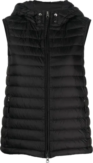 Logo-Patch Hooded Padded Gilet