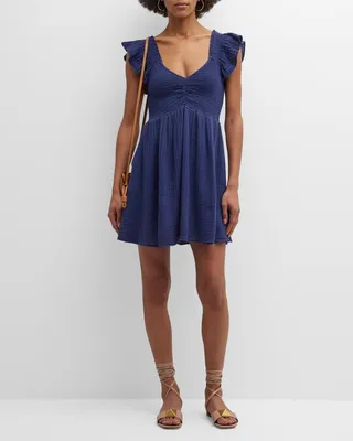 Athalia Cotton Gauze Mini Dress