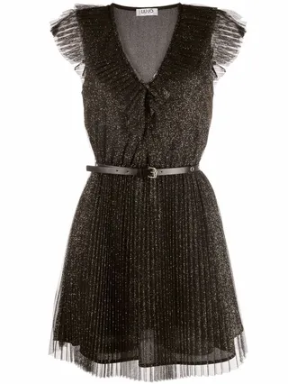 Pleated Glitter Dress