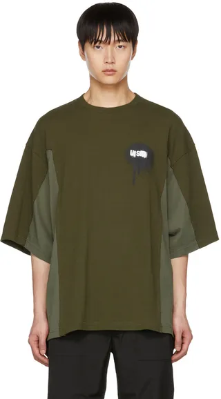 Undercoverism Khaki Paneled T-Shirt