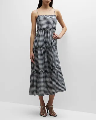 Zuri Gingham Maxi Dress