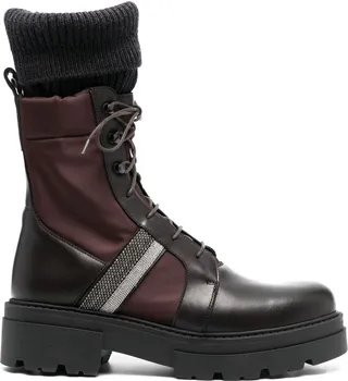 Bead-Embellished Combat Boots