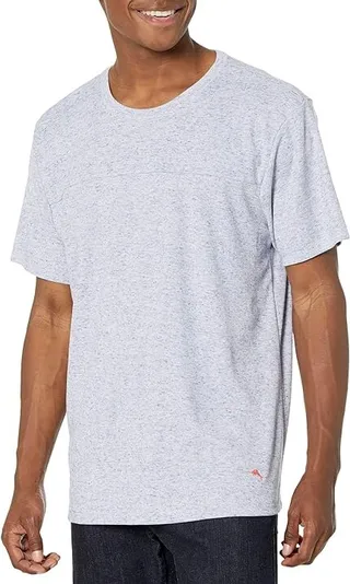 Tommy Bahama Short Sleeve Wicking Top (Heather Blue) Men's Pajama