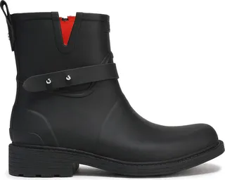Moto rubber rain boots