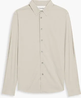 Cotton-blend poplin shirt