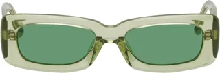 The Attico Green Linda Farrow Edition Mini Marfa Sunglasses